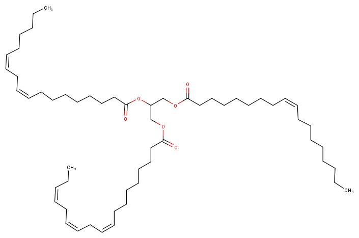 2D-Darstellung eines möglichen Rapsöl-Moleküls