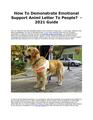 How To Demonstrate Emotional Support Animal Letter To People? - 2021 Guide.pdf